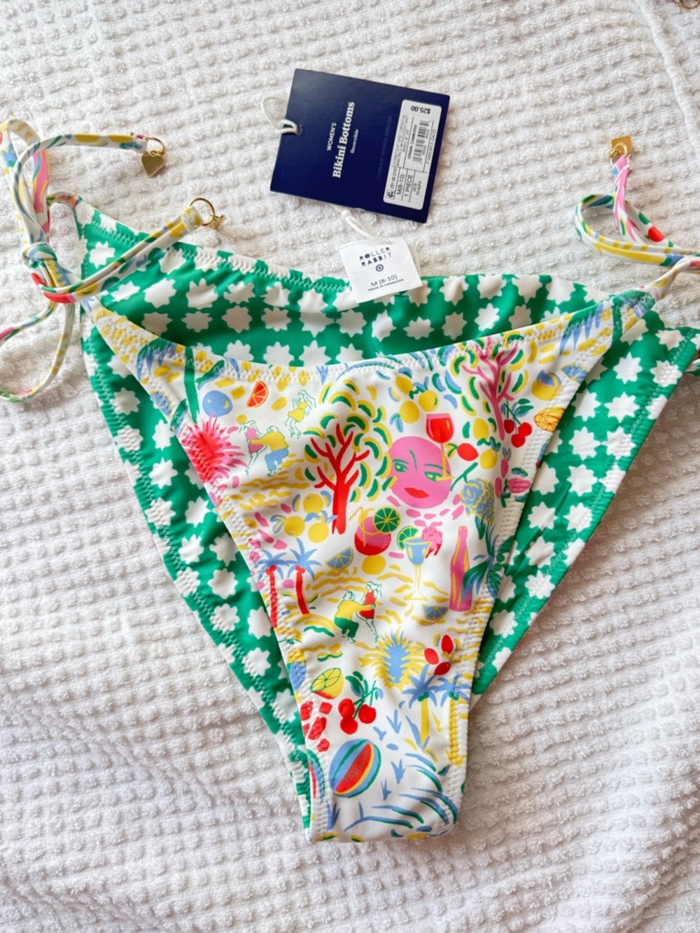 LAST ONE! Roller Rabbit x Target Reversible bikini bottoms MEDIUM
